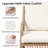 2-Person Outdoor Patio High Back Conversation Set with Wood-Grain Coffee Table & Cushions