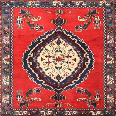 Tapis traditionnel rouge / beige