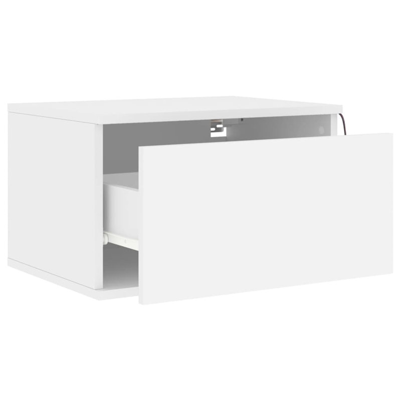 Brandalynn 50cm W Bedside Table, White