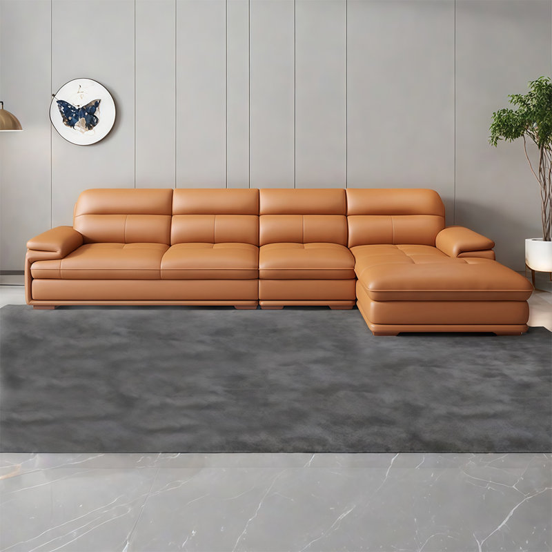 Canapé droit moderne nordique, 4, H 35,43 po x l 126 po x P 67 po