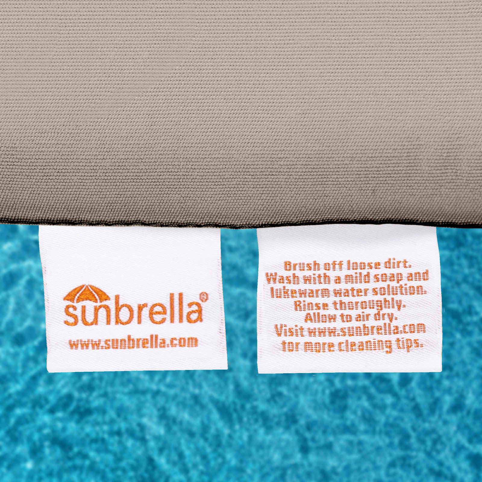 44" Sunbrella® Bench Cushion, Cast Ash Sunbrella® Plainweave