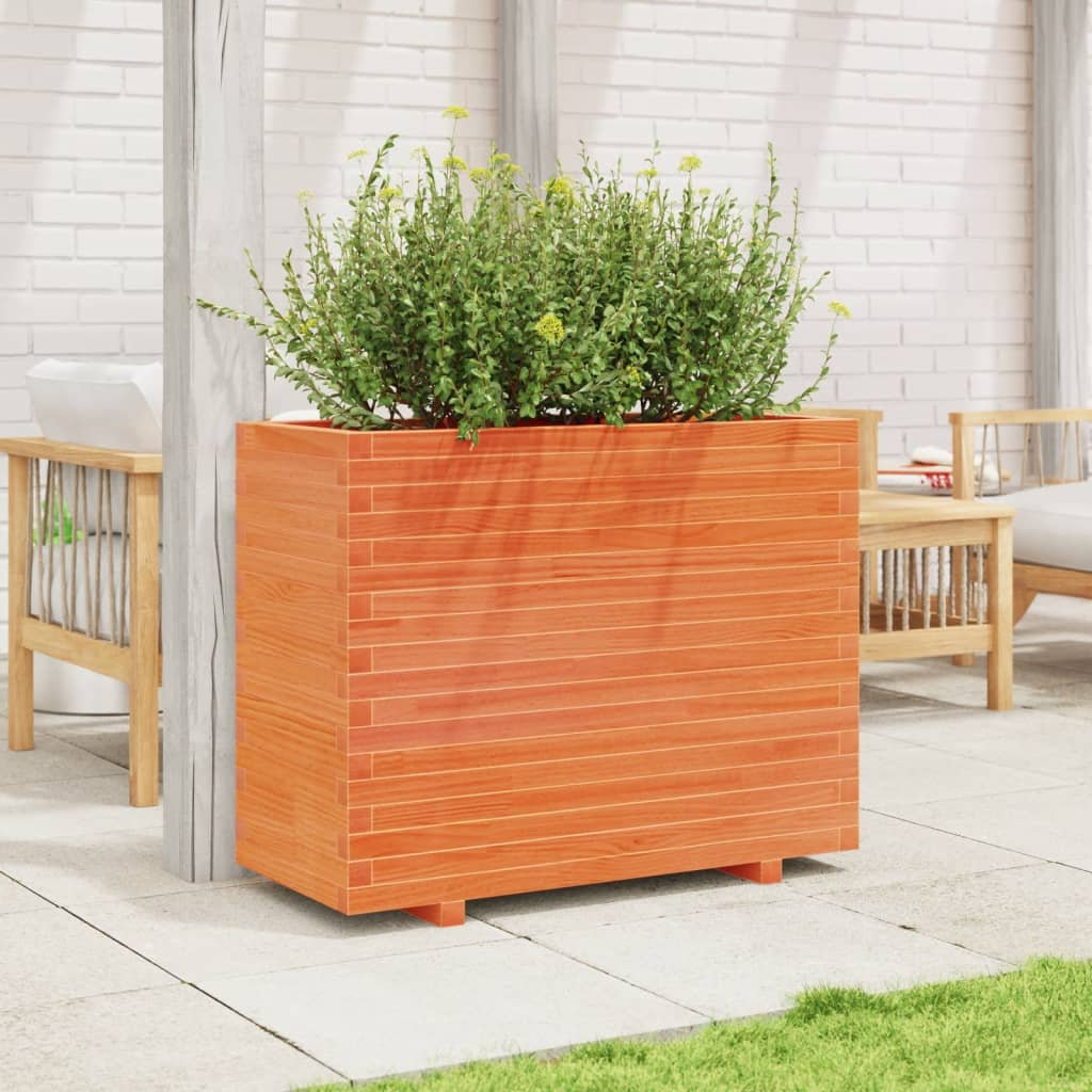 Vidaxl (Wax Brown, 90 X 40 X 72 Cm) Garden Planter Outdoor Flower Pot Planter Pot Wax Brown Solid Wood Pine - Image 2