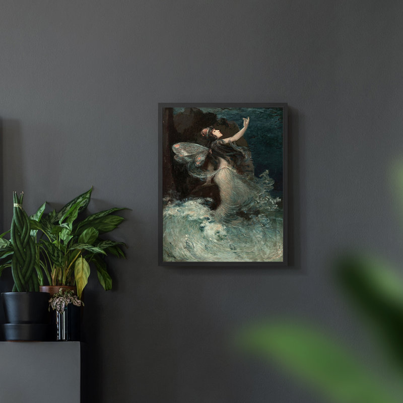 "Vintage Portrait Print" sur papier, H 10 po x l 8 po, Noir