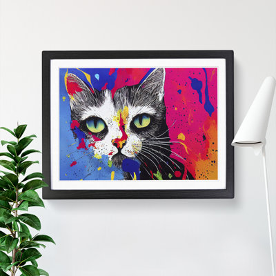 Cat Splashed Vol.6 Abstract - Framed Print