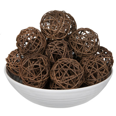 Boule Lata de 4 po Natural Botanicals, brun naturel. Comprend 25 pièces par paquet