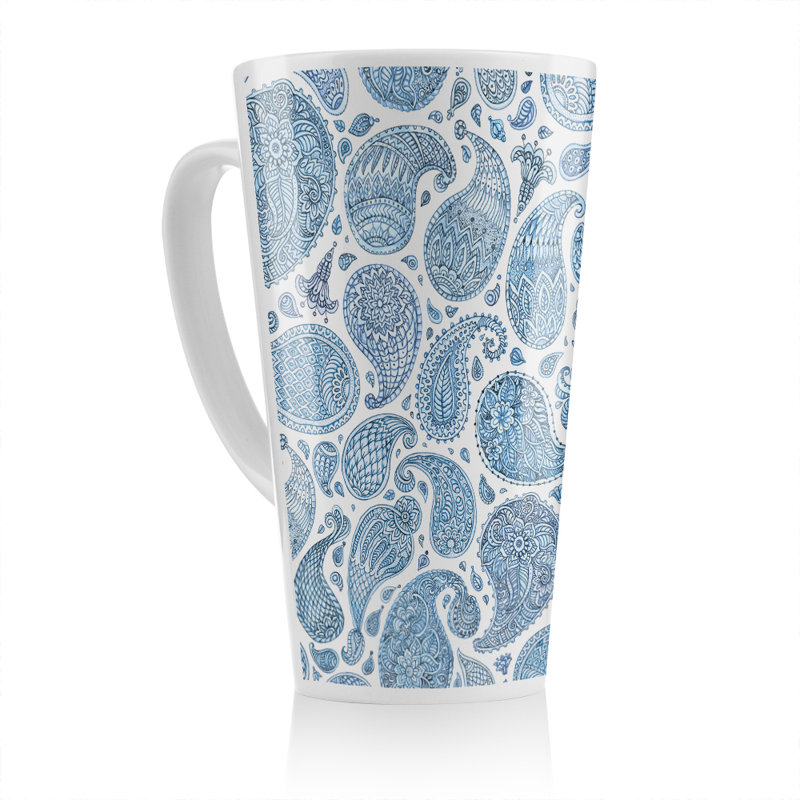 White Bo Ho World Latte Mug