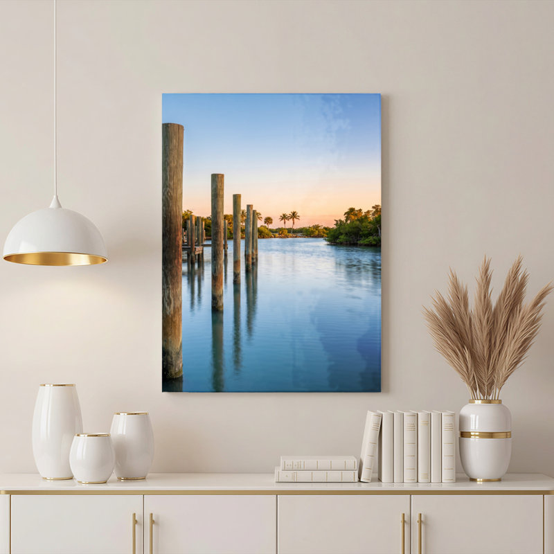«Gallery Wrap», art mural sur toile pour le salon, la chambre à coucher, le bureau ou le vestibule - décoration murale décorative avec réflexion d'eau