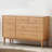 Modern Burlywood Solid Wood Accent Cabinet