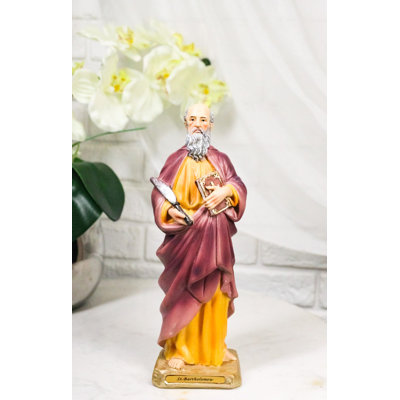 Figurine martyre apôtre chrétien discule de Jésus Saint Bartholomée 8 "