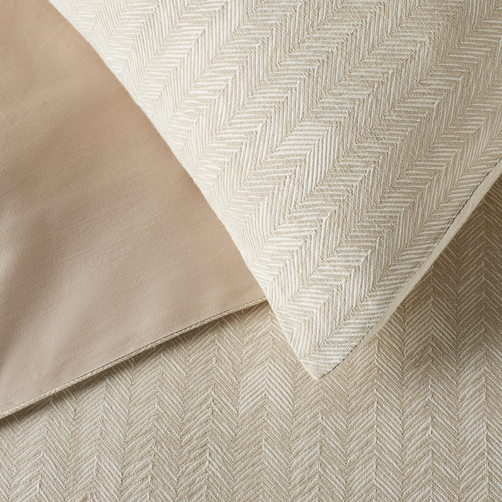 Verbier Cotton Shams, Euro, Beige