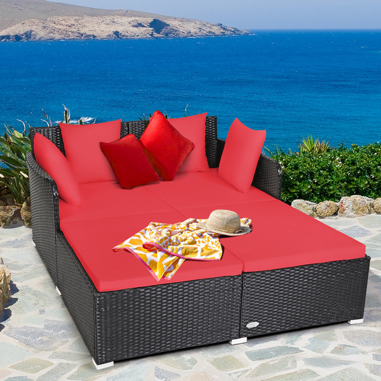 Tennon 155cm Wide Outdoor Garden Daybed with Cushions