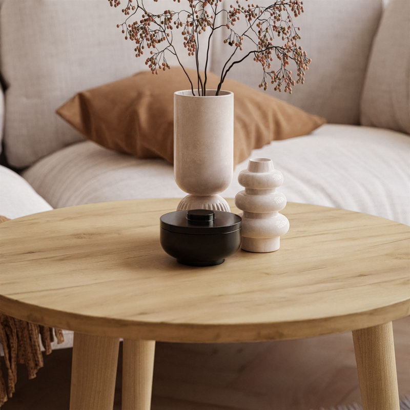 Zack Coffee Table, Natural Wood