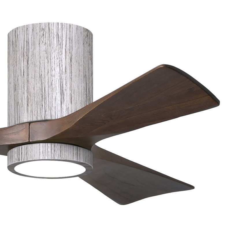 Olivier à 3 pales DEL standard avec ventilateur de plafond et ensemble d'éclairage inclus, Noyer, Ton bois de grange, 42"