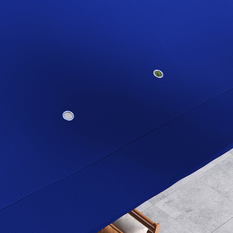 Abri escamotable 11 pi X, pavillon de jardin extérieur avec filet à fermeture à glissière amovible, tente instantanée, tente de patio bleue pour la cour