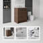 Meuble-lavabo autoportant de 61 cm avec lavabo, porte à fermeture amortie, comptoir et dosseret en marbre reconstitué granit de 1,5 cm, contreplaqué