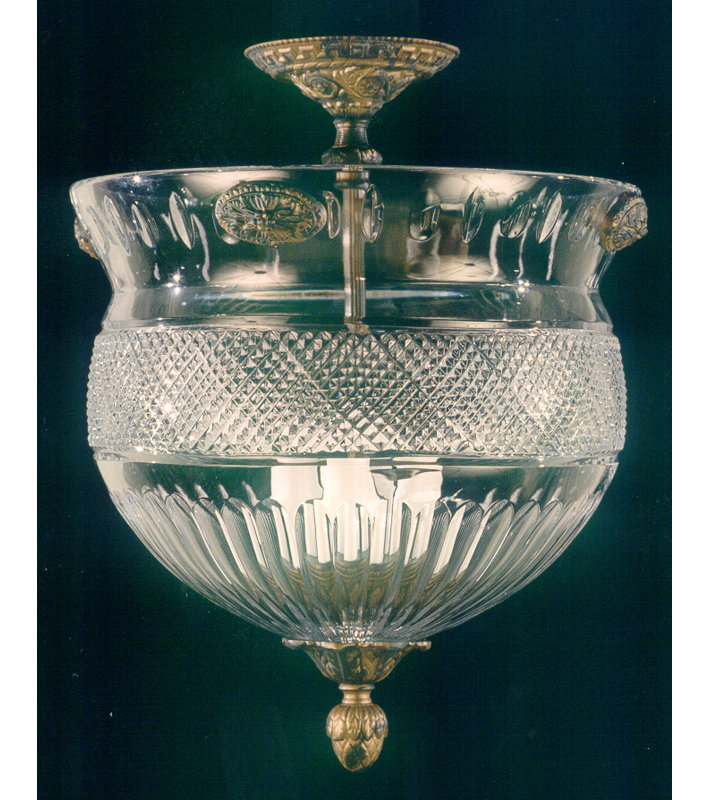 Devereaux Semi Flush Mount, Antique Silver