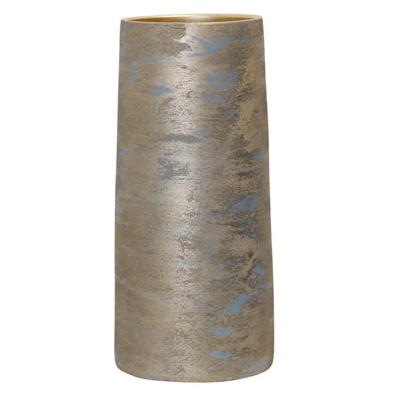 Vase with Handles, Hand Painted Sand Green, 23.6" H x 11.4" W x 11.4" D