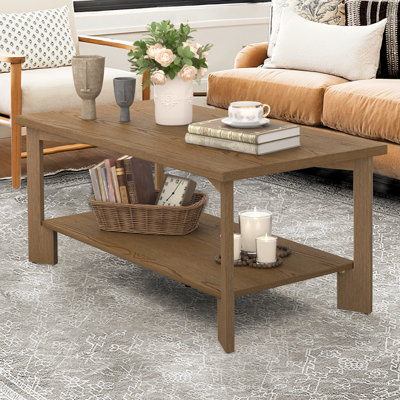 39''W Solid Wood Coffee Table