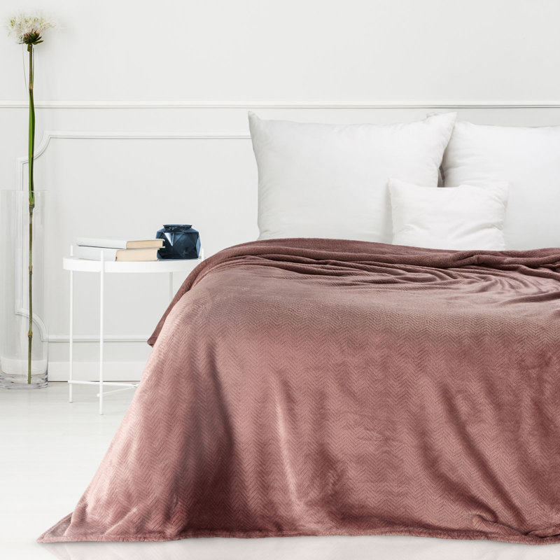 Polyester No Pattern Bedspread, Brick, W200 x L220cm