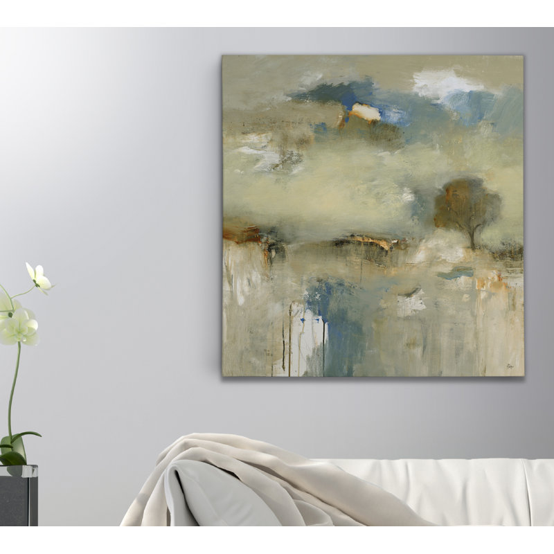« abstract landscape iii », reproduction d’art sur toile tendue, H 24 po x l 24 po x P 1 po