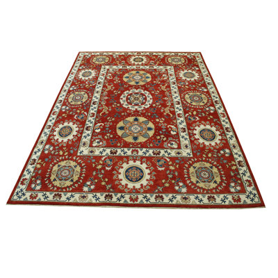Sholes One-of-a-Kind 8.10x11.11 Area Rug Red