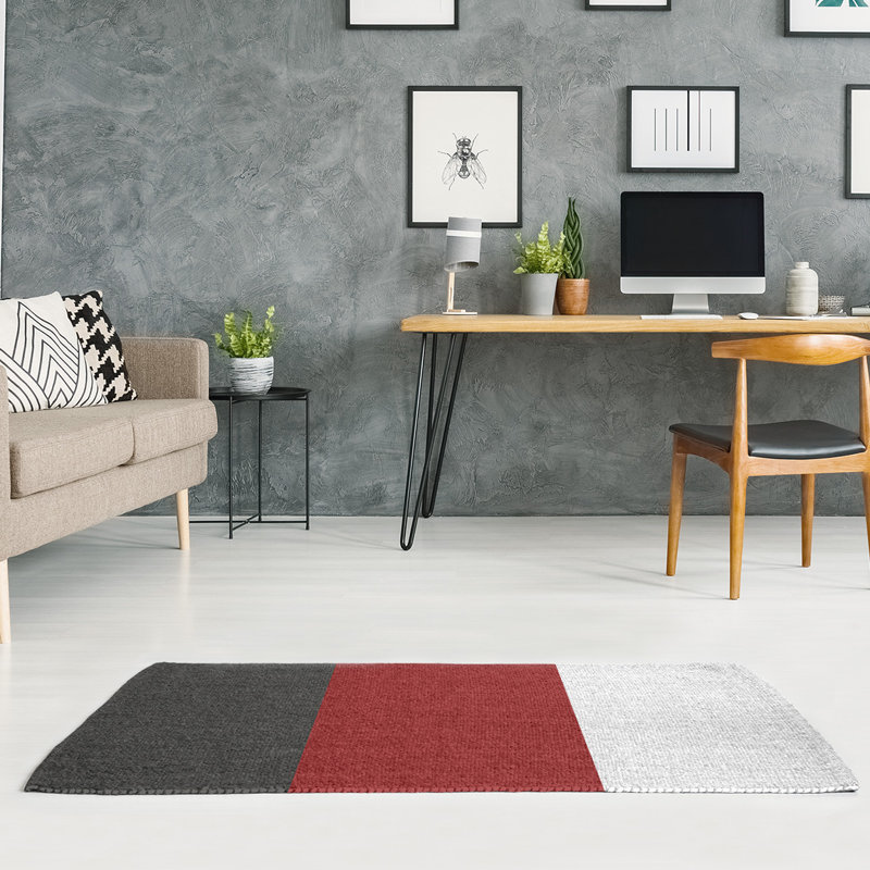 Tapis de zone rouge/noir, Rectangle 2 pi x 3 pi
