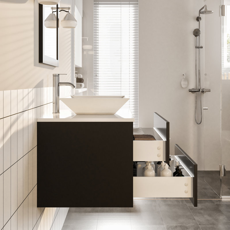 Juarez Modern 24.25" Single Bathroom Vanity, Espresso