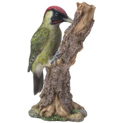 Woodpecker on Stump Statue