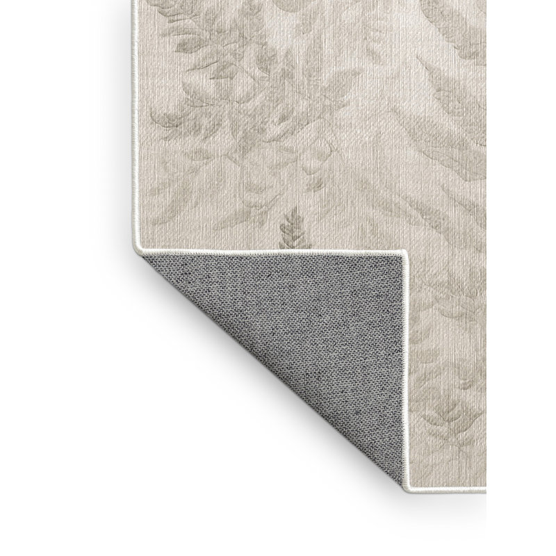 Tapis beige lavable à la machine, Rectangle 2 pi x 3 pi