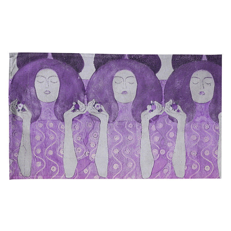 Serviette de thé ange mariés Magaw, Polyester sergé, Mauve