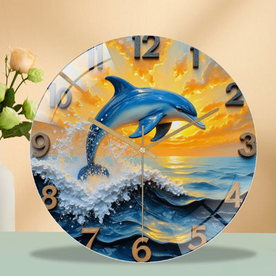 Horloge murale dauphin