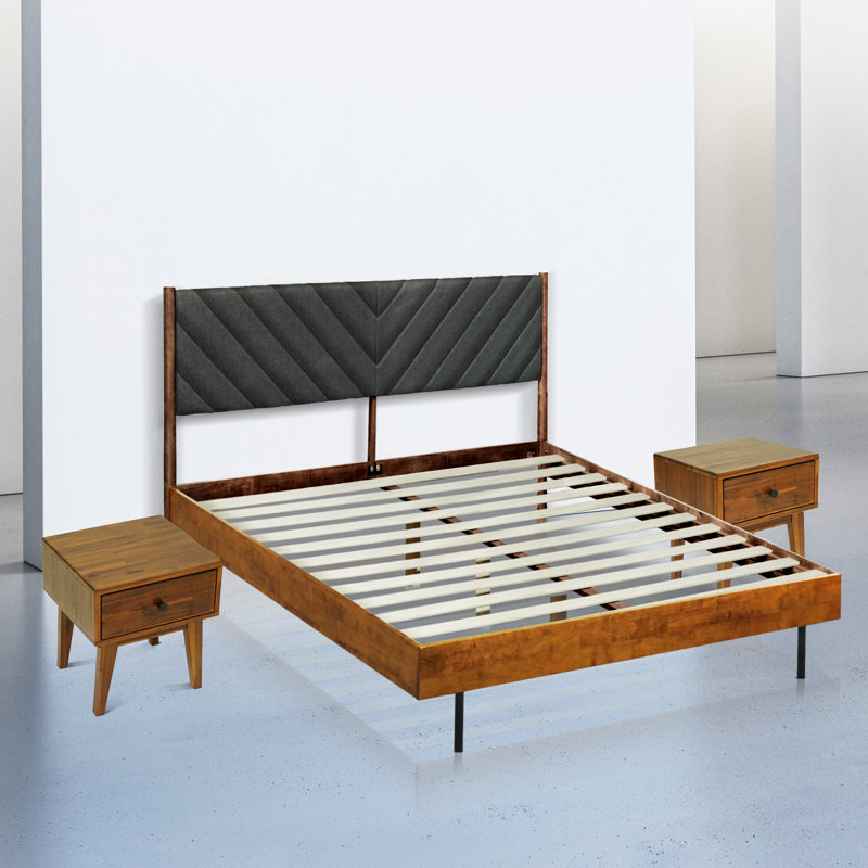 Table de chevet Combo Astoria + Sofia - Grand - Noyer, Grand lit, Caramel