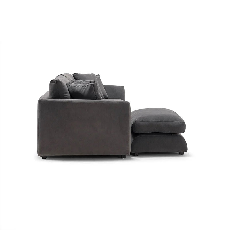 Delio 103'', Gray Microfiber/Microsuede
