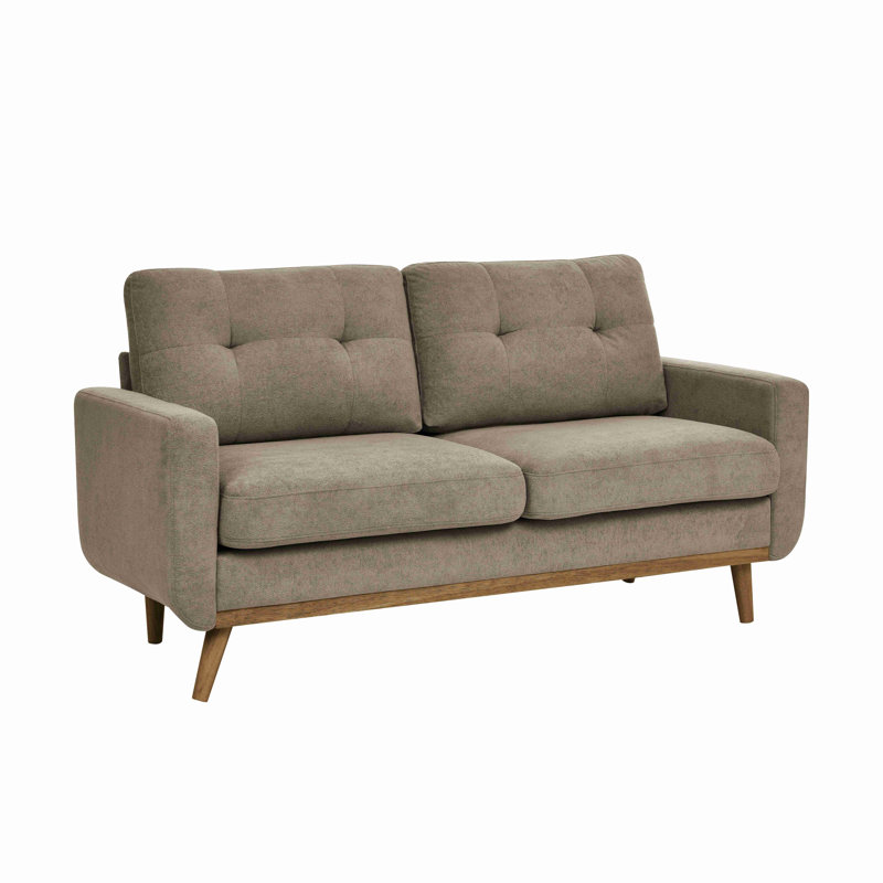 Canapé rembourré Mid-Century, Camel