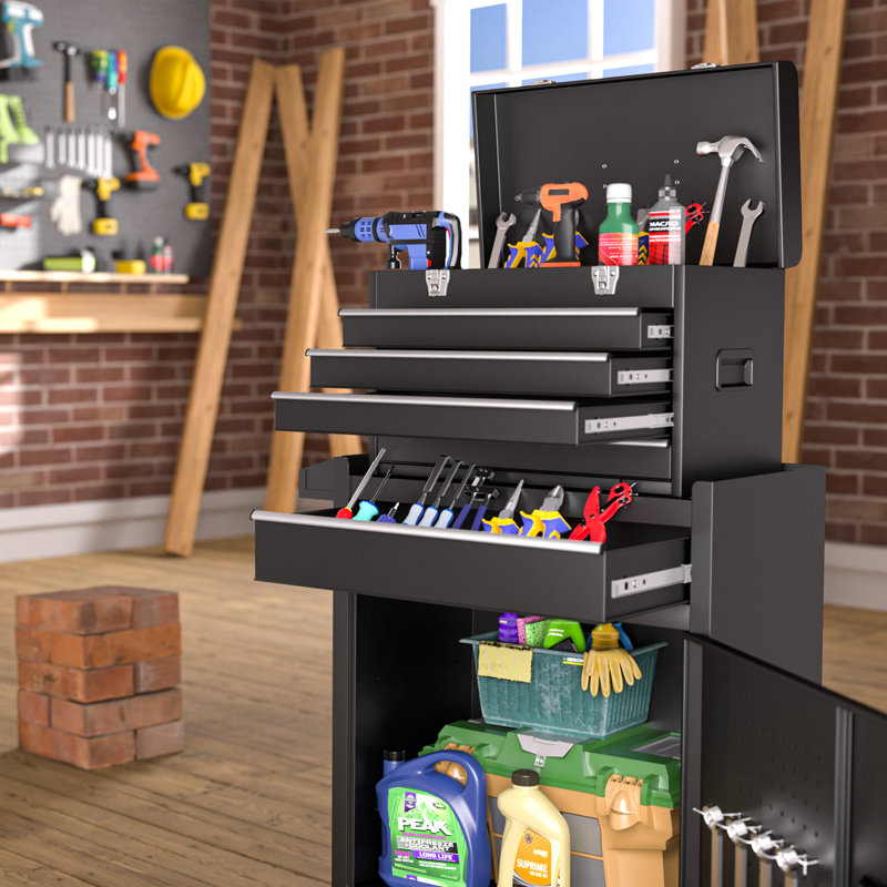 Tool Chest, 5 Drawer Tool Cabinet Combination Set With Wheels, Tool Chest Combos