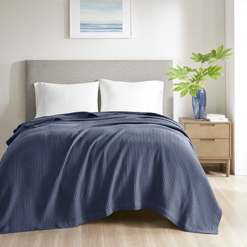 Couverture en coton respirant et confortable Cozy Indigo Home