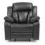 Élégant fauteuil inclinable rembourré noir-1980200141