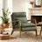 Lechia 25.79" Wide Comfort Linen Upholstered Arm Accent Chair With Lumbar Pillow-983189469