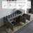 Gray Upholstered Shoe Storage Bench