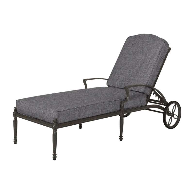 Bel Air Outdoor Chaise Lounge, Slate, Midnight Gold