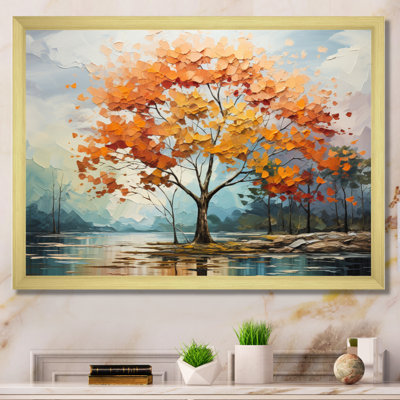 Orange Maple Trees Majestic I - Tree Maple Wall Art