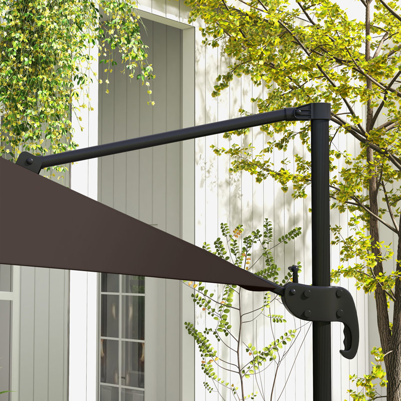 Altanay 116.1'' x 116.1'' Rectangular Cantilever Umbrella, Coffee