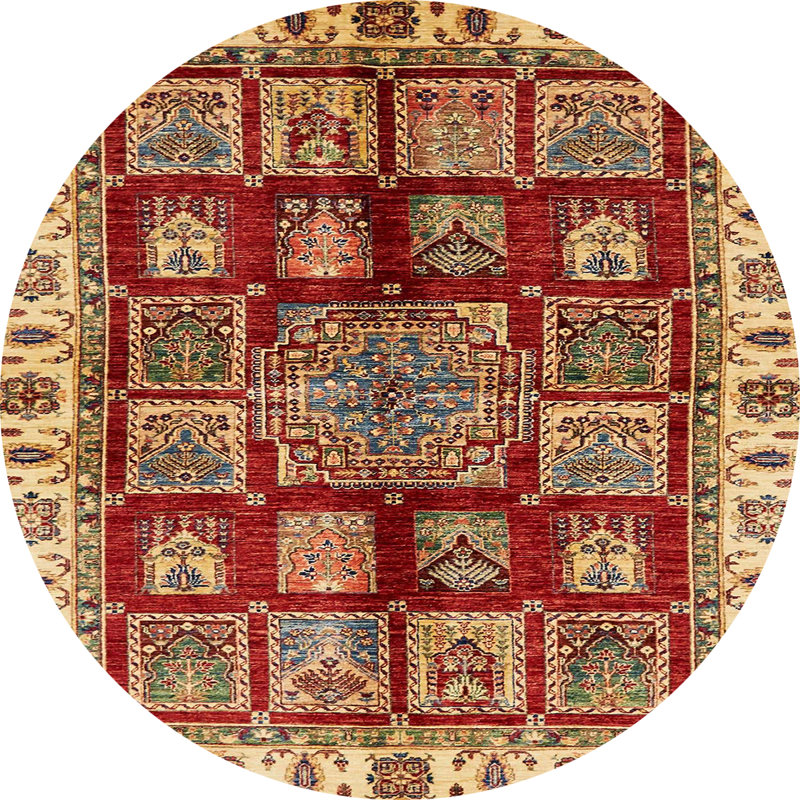 Tapis abstrait moderne 685, Rond 8 pi