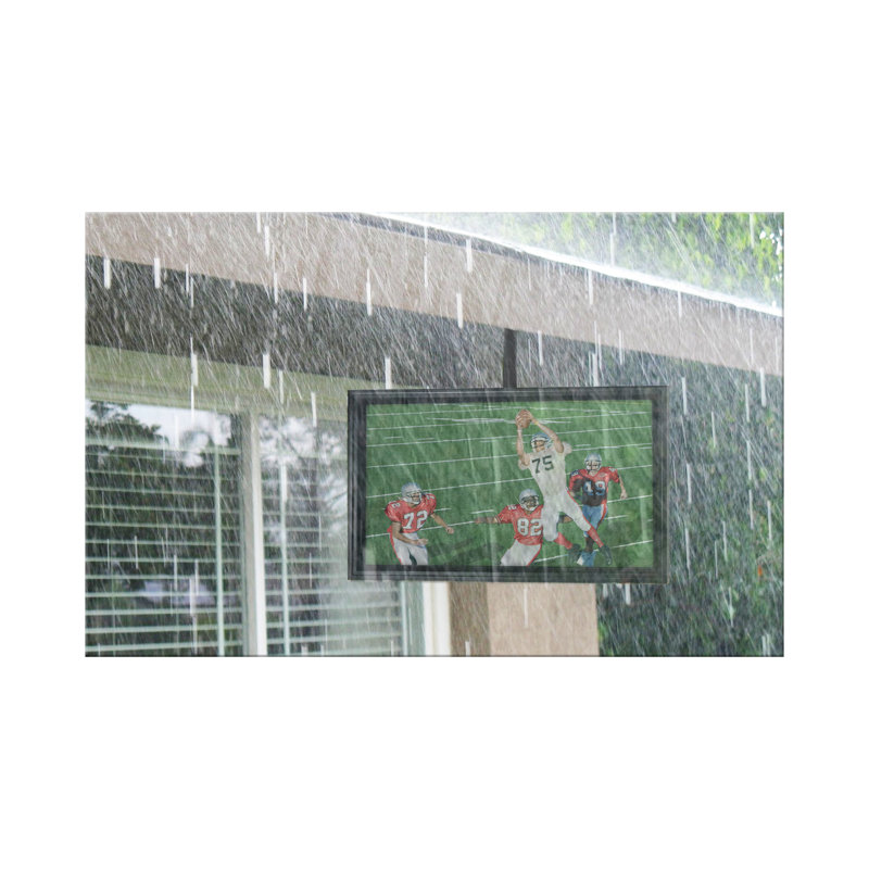 Black Powder Coated Aluminum Outdoor TV Enclosure for 60"-65" TVs
