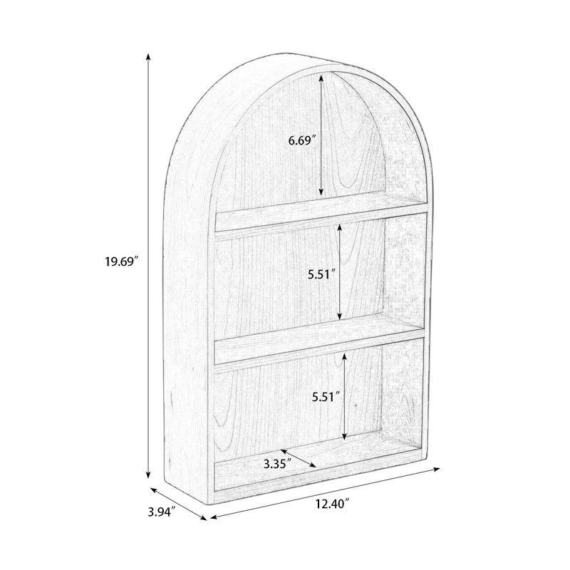 3 tablettes murales en bois massif, présentoir à décor moderne pour chambre à coucher, salle de bain, cuisine, salon