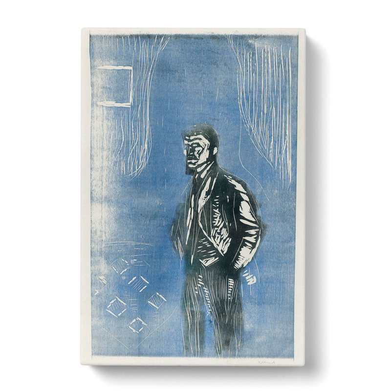 Self-Portrait by Edvard Munch - Wrapped Canvas Painting, 50cm H x 35cm W x 3cm D
