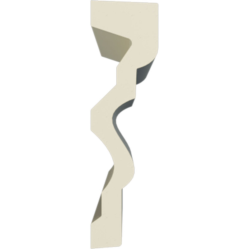 Primed Polyurethane Geometric Panel Moulding Sample