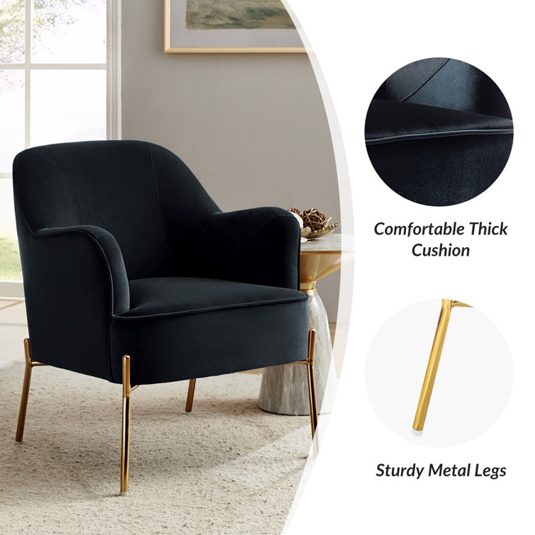Cleo 26" Wide Contemporary Chair with Recessed Arms