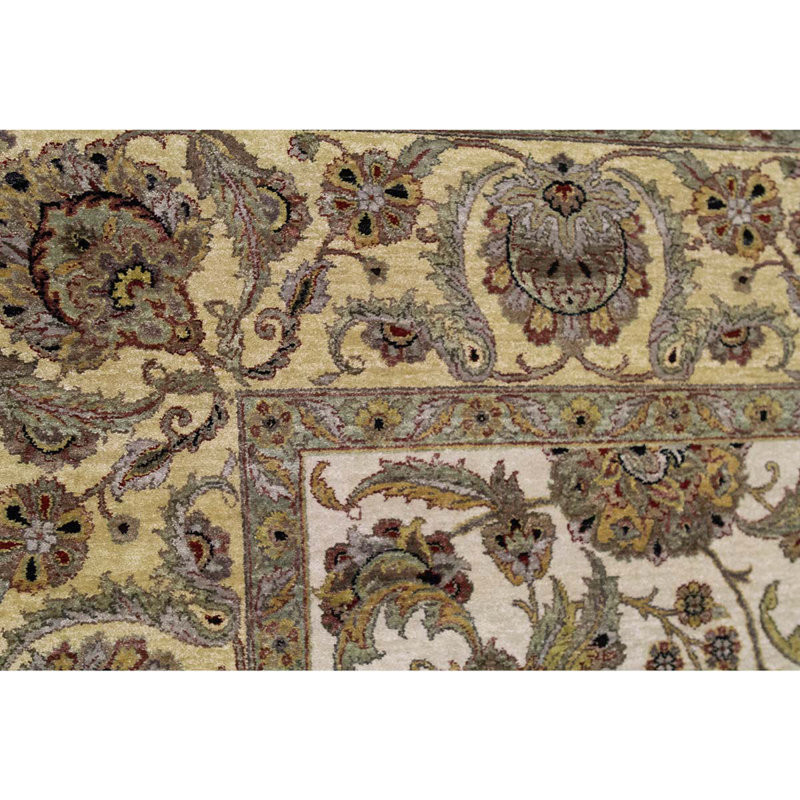 Wool Oriental Area Rug in Gold