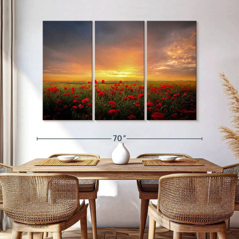 Alvord Denmark Poppy Field, 42" H x 65" W
